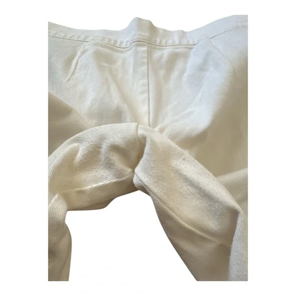 Urban Outfitters White Wide Leg Pants Zip Front Size 4 - Picture 7 of 7